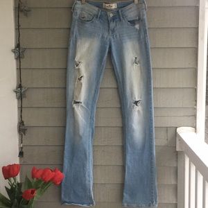 Hollister long distressed jeans